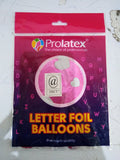 Letter and Number Foil Balloon Pink (sold by 10's) Prolatex Brand