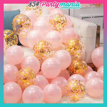 10 IN 1 BALLOON SET WITH CONFETTI (sold by 10's)