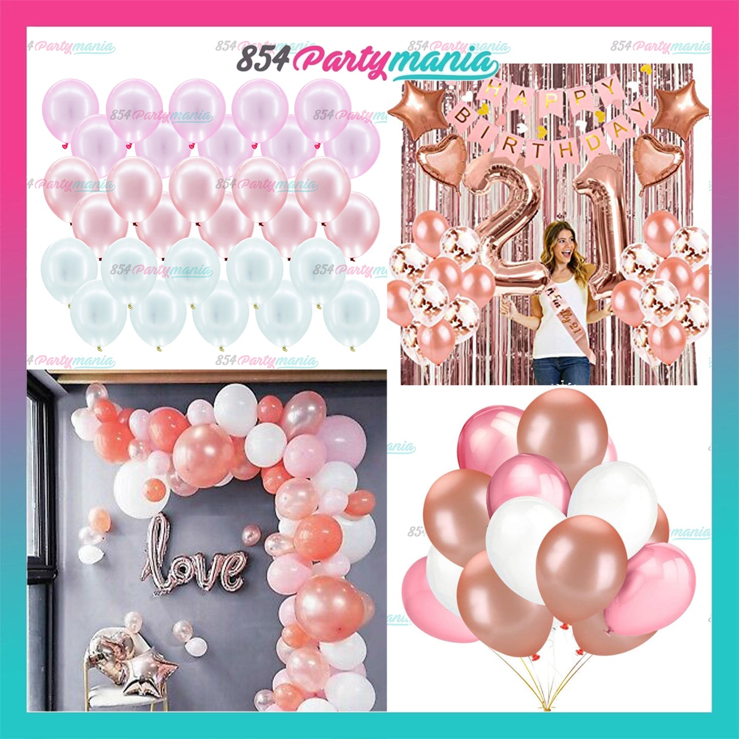 Tri Color Prolatex Balloons 30pcs 3in1 Balloon Set (sold by 5pck)