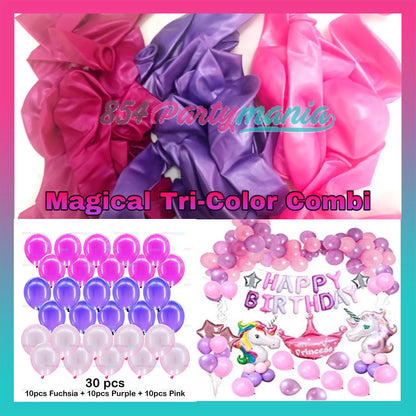 Tri Color Prolatex Balloons 30pcs 3in1 Balloon Set (sold by 5pck)