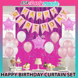 HAPPY BIRTHDAY CURTAIN SET (sold by 10's)