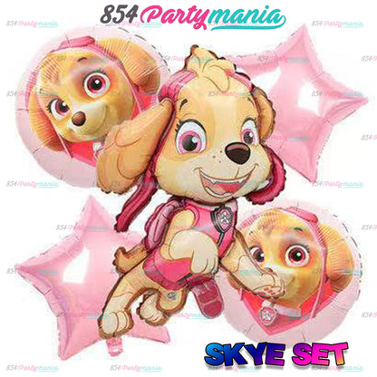 5 IN 1 PAW PATROL FOIL BALLOON SET (sold by 10's)