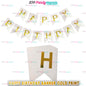 Happy Birthday Banner with Gold Print (12pcs min)