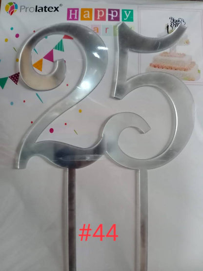 ACRYLIC CAKE TOPPER [PREMIUM QUALITY] (20pcs/pack)