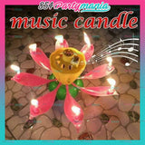 MUSICAL LOTUS CANDLE (RED BOX) (sold by 10's)