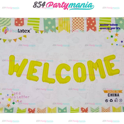 WELCOME letter foil set (10 sets min)