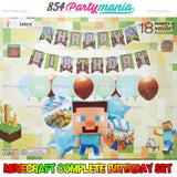 MINECRAFT COMPLETE BIRTHDAY SET (sold by 10's)