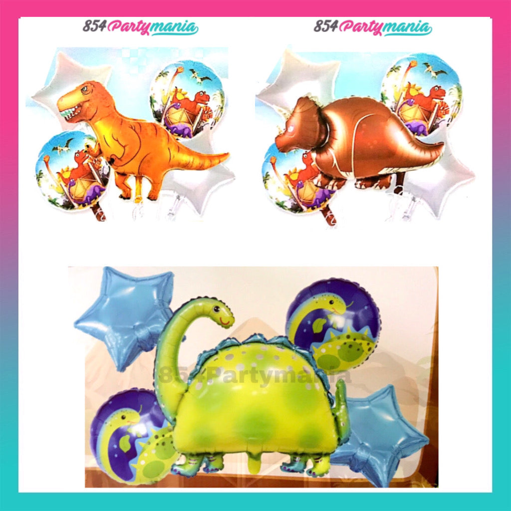 5 IN 1 FOIL BALLOON SET DINOSAUR TRICER