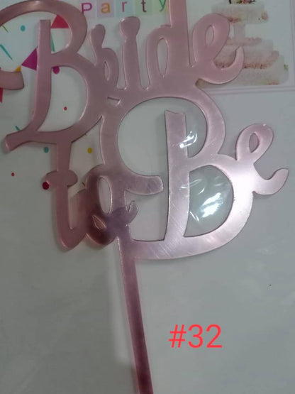 ACRYLIC CAKE TOPPER [PREMIUM QUALITY] (20pcs/pack)