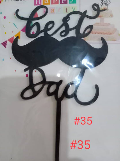 ACRYLIC CAKE TOPPER [PREMIUM QUALITY] (20pcs/pack)