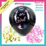 Gender Reveal 36" w/ 2 confetti (sold by 12's)