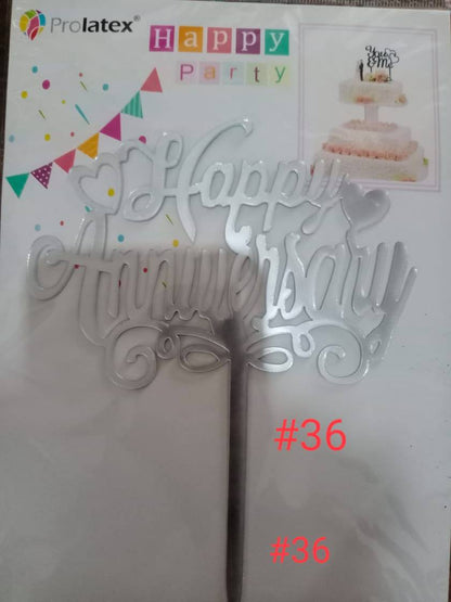 ACRYLIC CAKE TOPPER [PREMIUM QUALITY] (20pcs/pack)