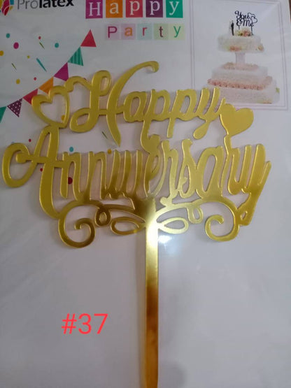 ACRYLIC CAKE TOPPER [PREMIUM QUALITY] (20pcs/pack)