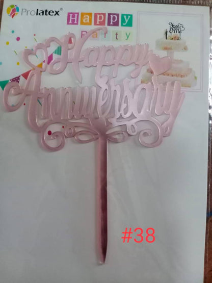 ACRYLIC CAKE TOPPER [PREMIUM QUALITY] (20pcs/pack)