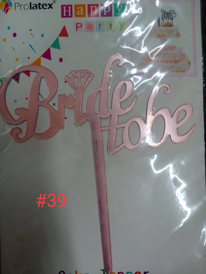 ACRYLIC CAKE TOPPER [PREMIUM QUALITY] (20pcs/pack)