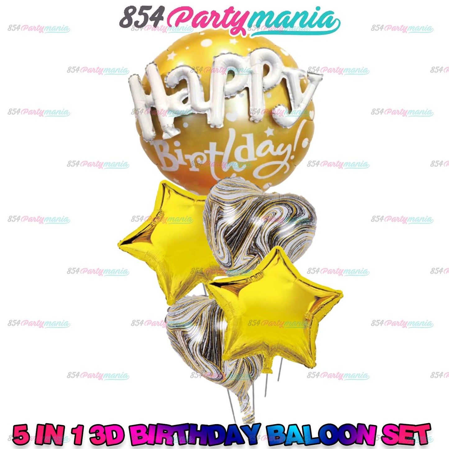 5 IN 1 BALLOON SET 3D HB BALLOON (sold by 10's)