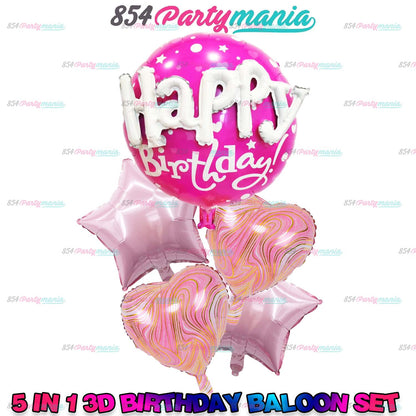 5 IN 1 BALLOON SET 3D HB BALLOON (sold by 10's)