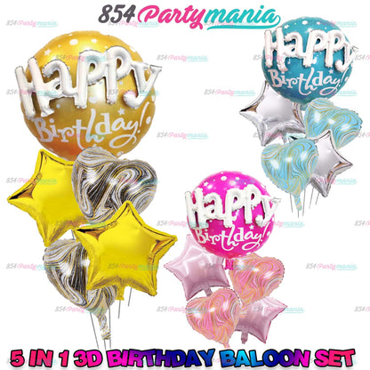 5 IN 1 BALLOON SET 3D HB BALLOON (sold by 10's)