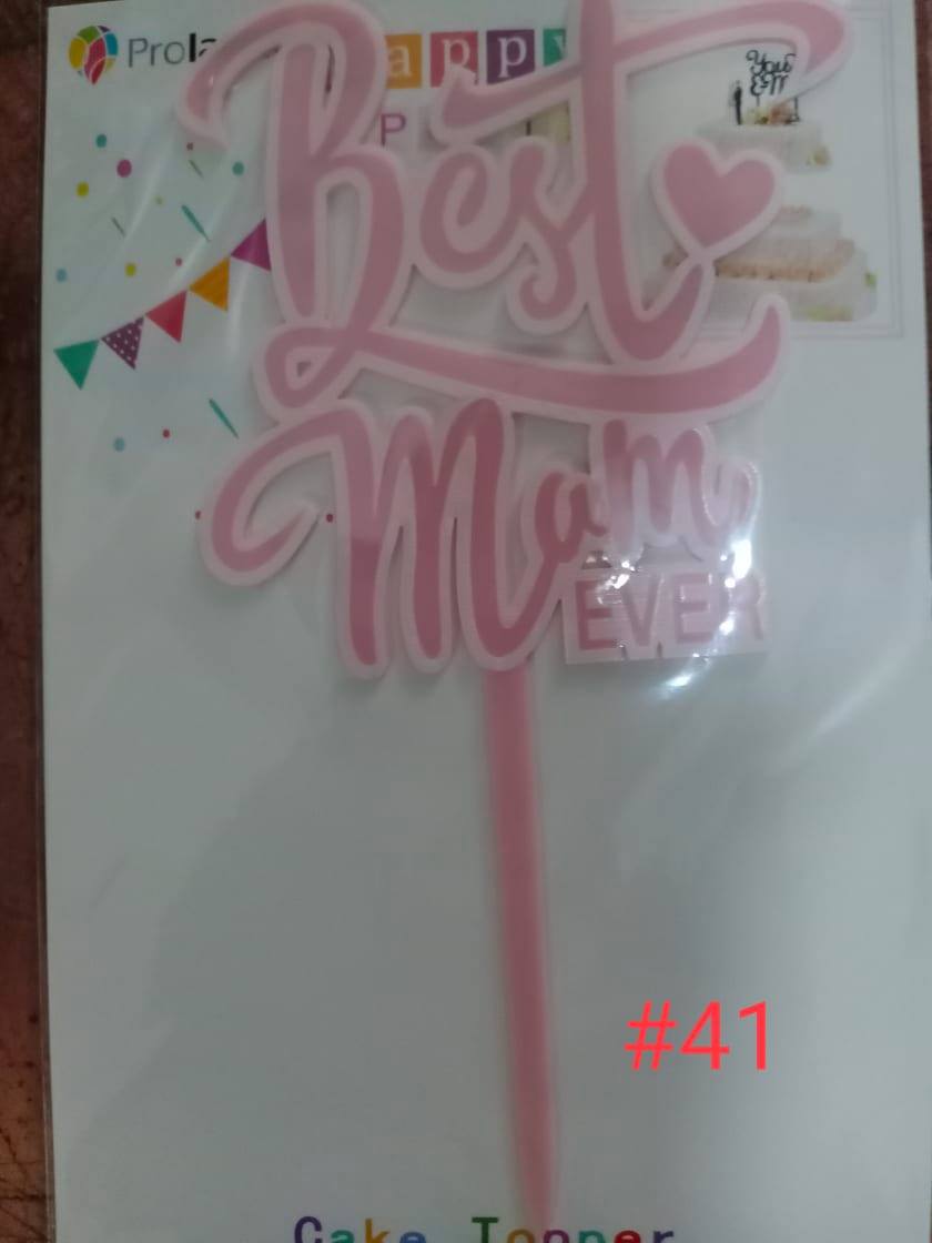 ACRYLIC CAKE TOPPER [PREMIUM QUALITY] (20pcs/pack)