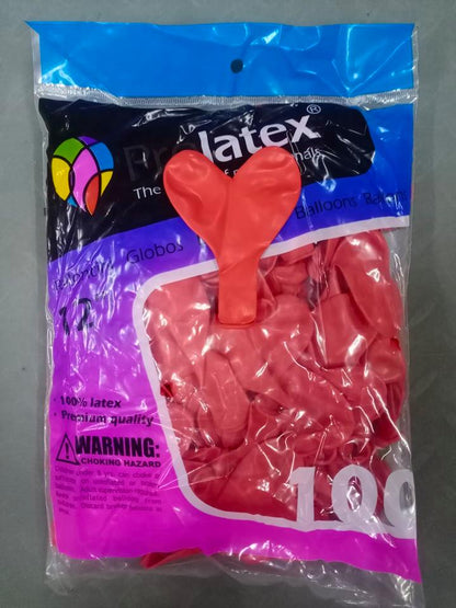 2024 VALENTINES 12" LATEX HEART BALLOONS THAILAND (3 bags min)