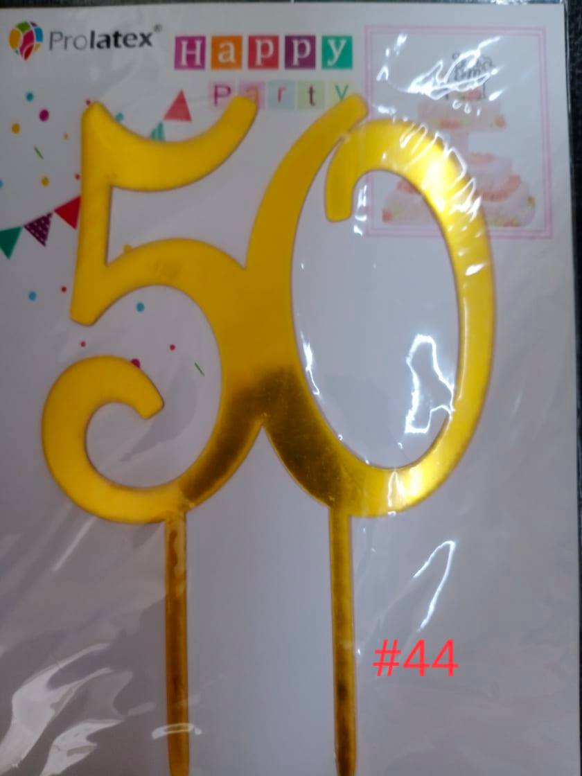 ACRYLIC CAKE TOPPER [PREMIUM QUALITY] (20pcs/pack)