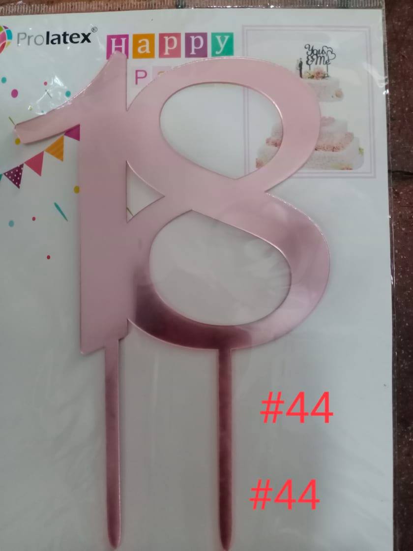 ACRYLIC CAKE TOPPER [PREMIUM QUALITY] (20pcs/pack)