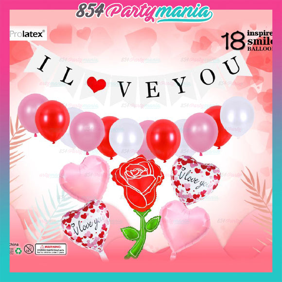 I LOVE YOU COMPLETE PARTY SET (sold by 10's)