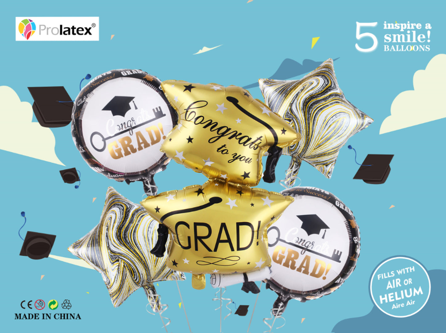 5in1 Balloon Set Graduation (sold by 10's)