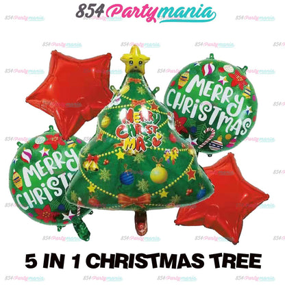 Christmas 5in1 Foil Balloon Set (sold by 10's) Seasonal