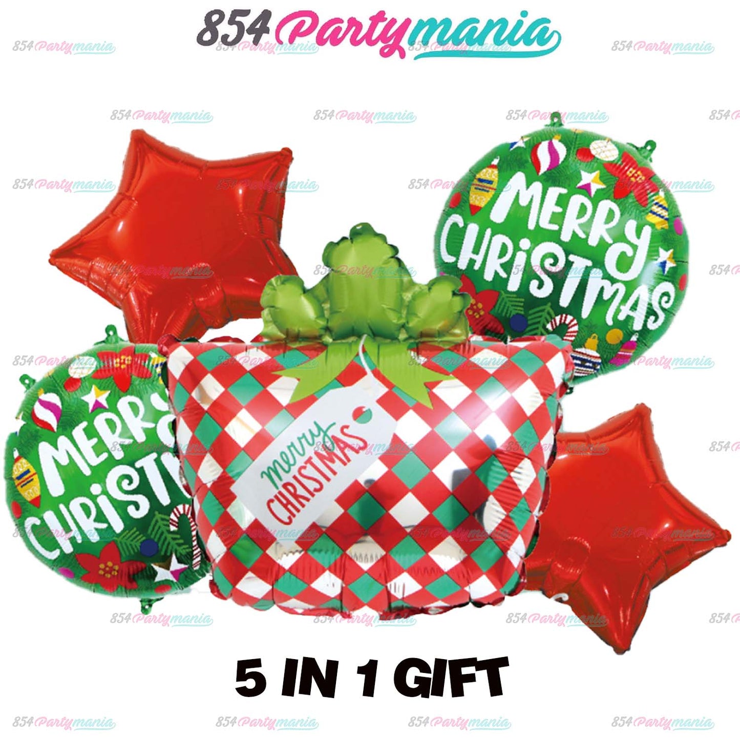 Christmas 5in1 Foil Balloon Set (sold by 10's) Seasonal