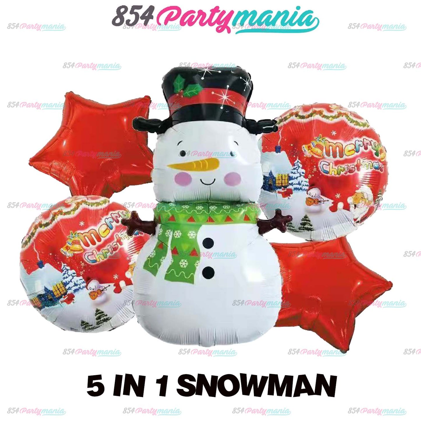 Christmas 5in1 Foil Balloon Set (sold by 10's) Seasonal