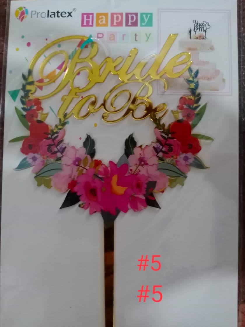 ACRYLIC CAKE TOPPER [PREMIUM QUALITY] (20pcs/pack)