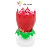 Rotating Musical Lotus Candle (10pcs min/ order)