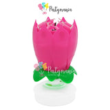 Rotating Musical Lotus Candle (10pcs min/ order)