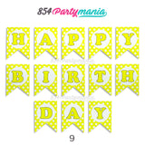 HAPPY BIRTHDAY BANNER Dotted (sold by 12's)