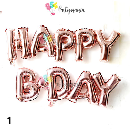 [SALE] HAPPY B-DAY Letter Foil (10pck min)