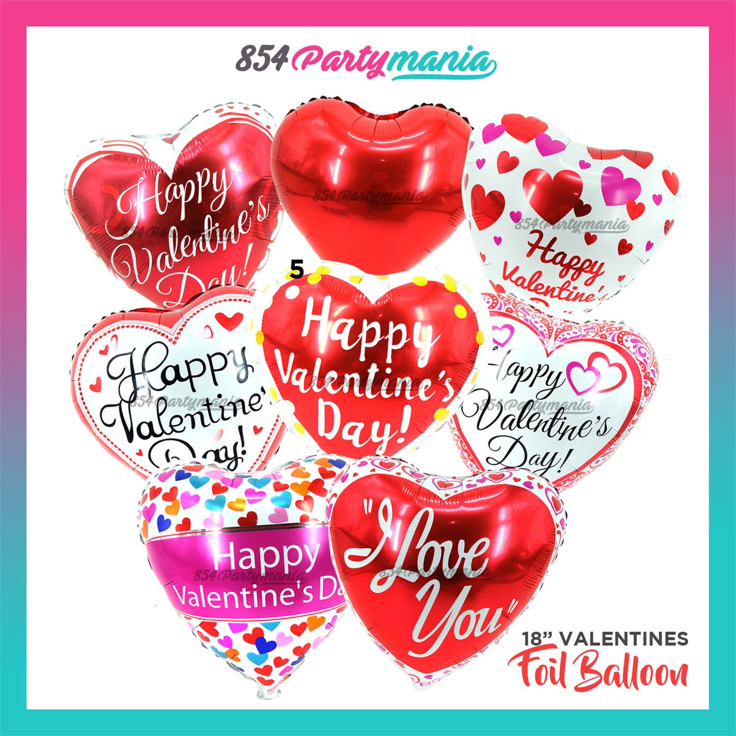 2025 VALENTINES 18" FOIL BALLOON (sold by 50's)