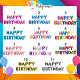 HAPPY BIRTHDAY LETTER FOIL SET (sold by 10's)