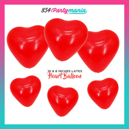 2024 VALENTINES 12" LATEX HEART BALLOONS THAILAND (3 bags min)