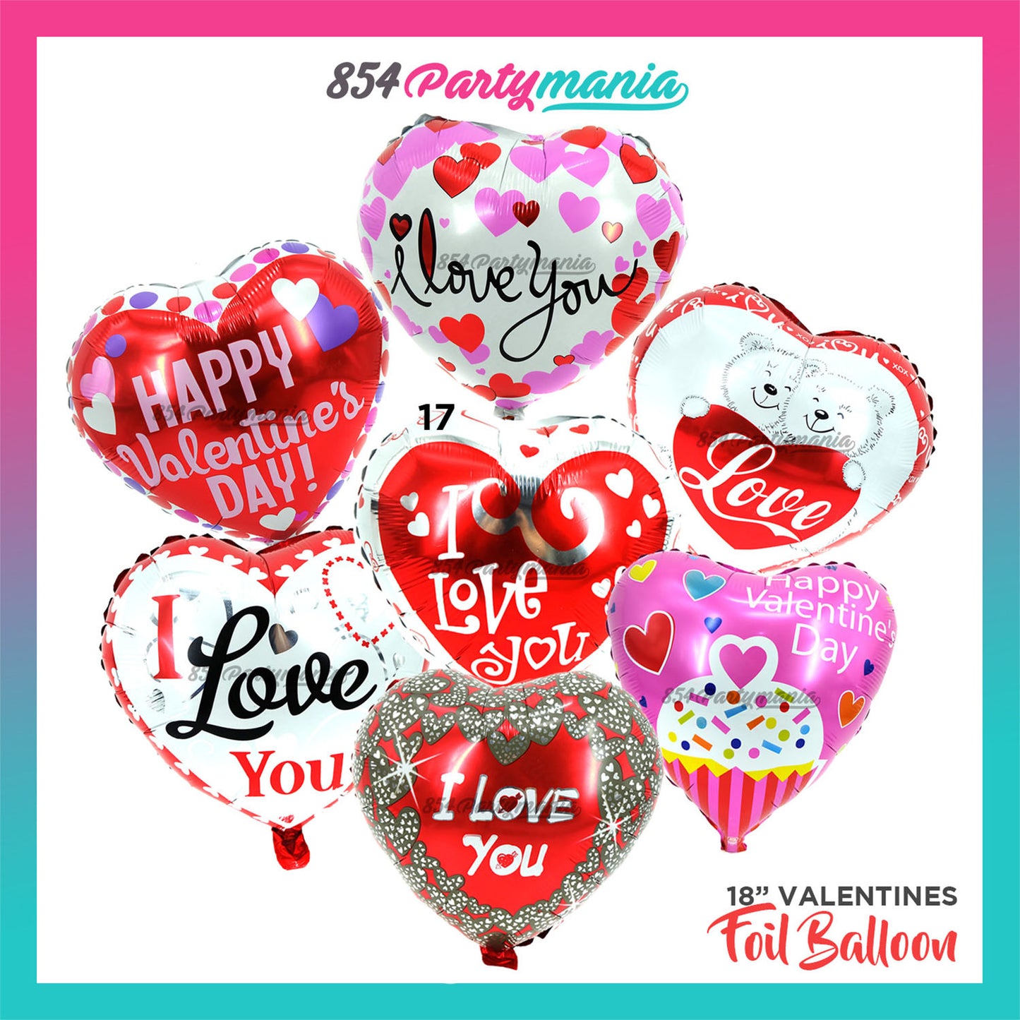 2025 VALENTINES 18" FOIL BALLOON (sold by 50's)