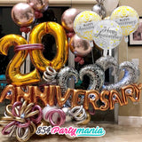 Foil Balloons 18" HAPPY ANNIVERSARY WHITE (sold by 50's)