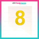 Letter and Number DIY Banner White