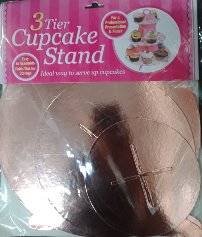 Cupcake Stand 3 tier Board Dotted / Plain (10pcs min)