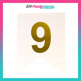 Letter and Number DIY Banner White
