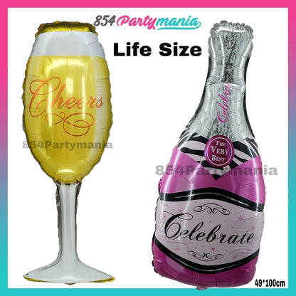 Life Size Whiskey Liquor Wine Champagne Beer Bottle Foil Balloons (sold by 10's)