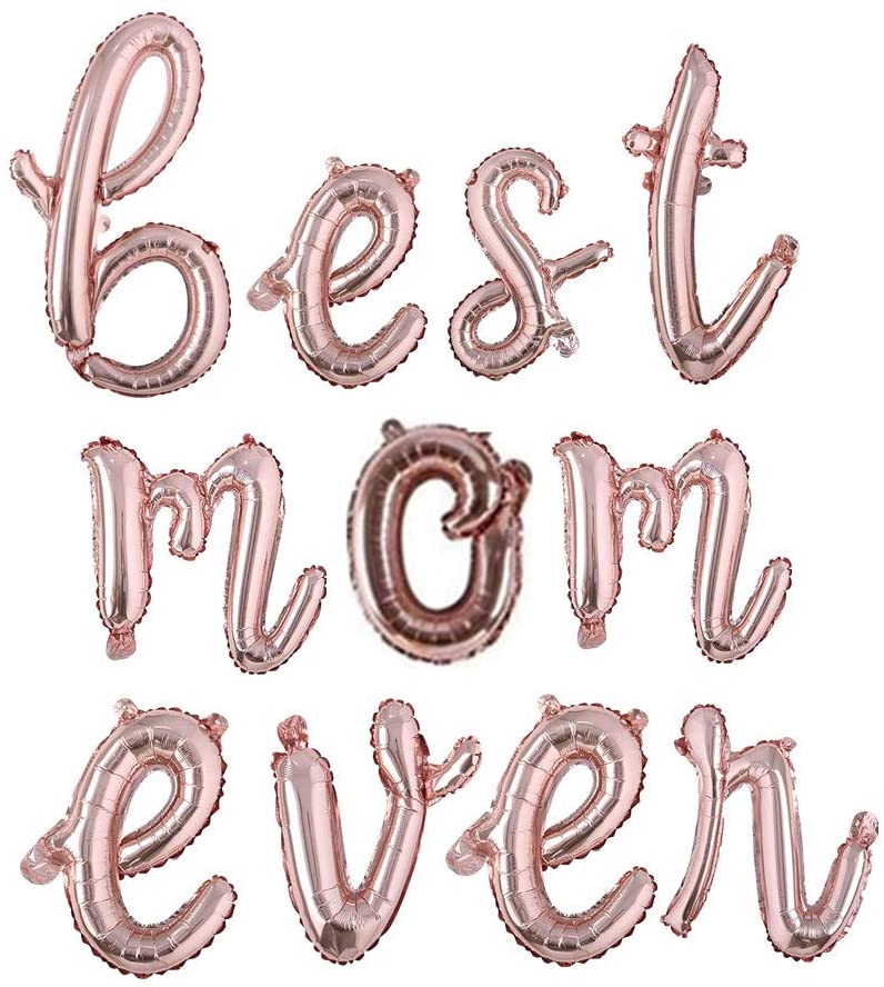 BEST MOM EVER LETTER FOIL CURSIVE