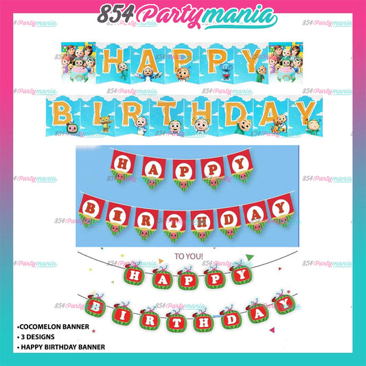 Cocomelon Banner happy birthday (sold by 12's)