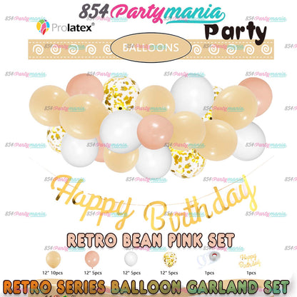 RETRO SERIES BALLOON GARLAND SET (sold by 10's)