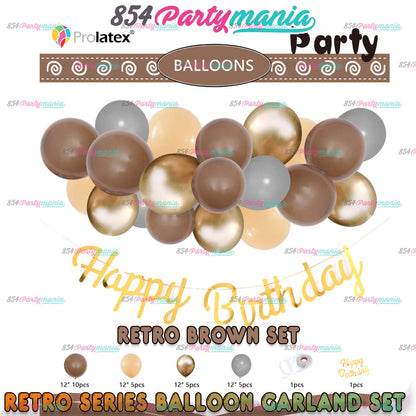 RETRO SERIES BALLOON GARLAND SET (sold by 10's)