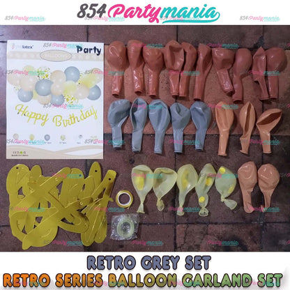 RETRO SERIES BALLOON GARLAND SET (sold by 10's)